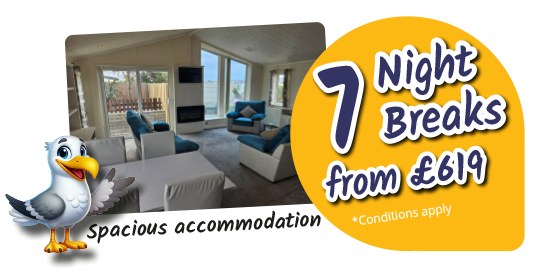 Spacious accommodation, 2 bedroom lodge for hire